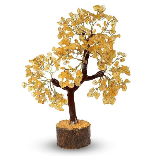 Pushkar Citrine M Seal Crystal Tree 300 Beads 9-12 Inch - PUSHMYCART