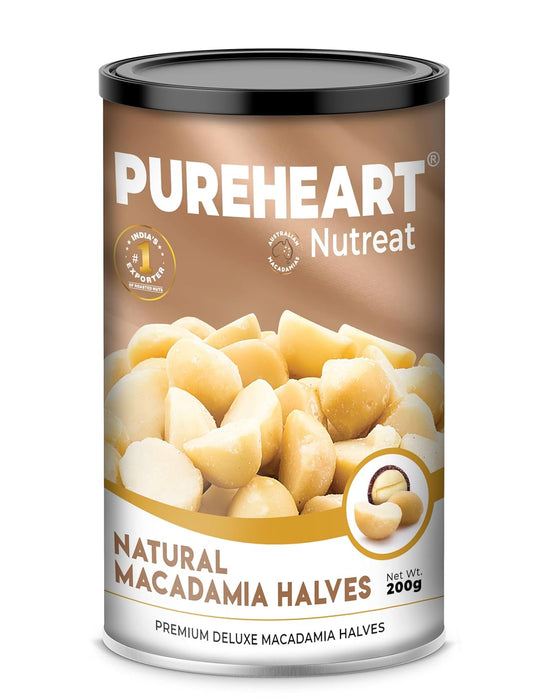 Pureheart Salted Macadamia Halves Premium Roasted Australian Split Macadamia Nuts