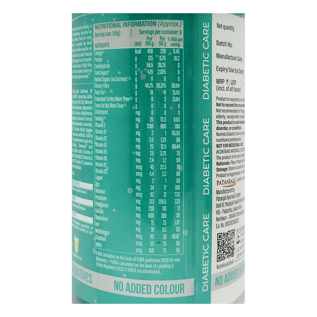 Patanjali Nutrela Diabetic Care Powder Vanilla Flavour 400 g