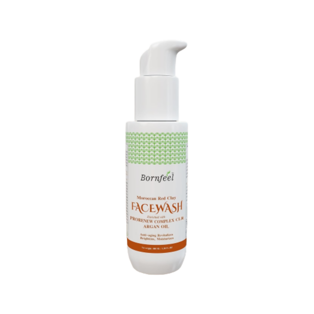 Bornfeel Moroccan Red Clay Face Wash