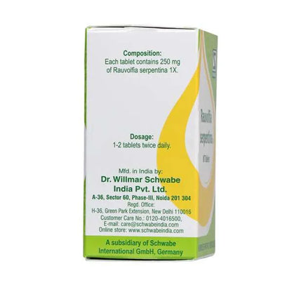 Dr Willmar Schwabe India Rauwolfia Serpentina Tablet 1X