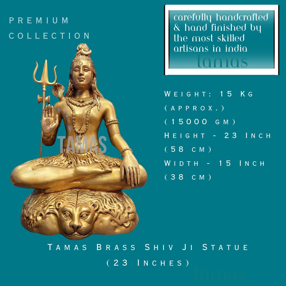 Tamas Brass Shiv Ji Statue - PUSHMYCART