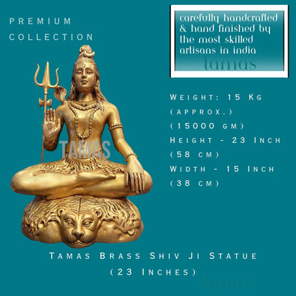 Tamas Brass Shiv Ji Statue - PUSHMYCART