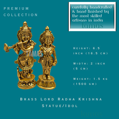 Tamas Brass Lord Radha Krishna Statue/Idol - PUSHMYCART