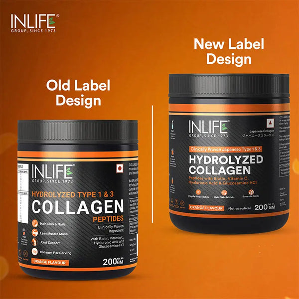 Inlife Hydrolyzed Type 1 & 3 Collagen Peptides Powder