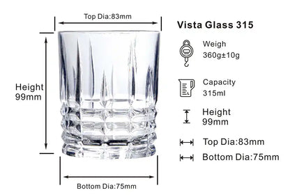Dubblin Vista Whiskey Glass Set 315 ml