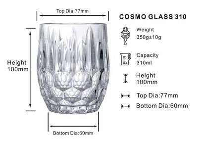 Dubblin Cosmo Whiskey Glass Set 310 ml