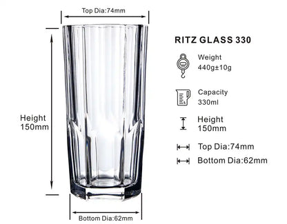 Dubblin Ritz Mocktail Glass Set 330 ml