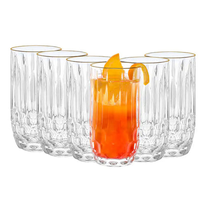 Dubblin Cosmo Gold Mocktail Glass Set 375 ml