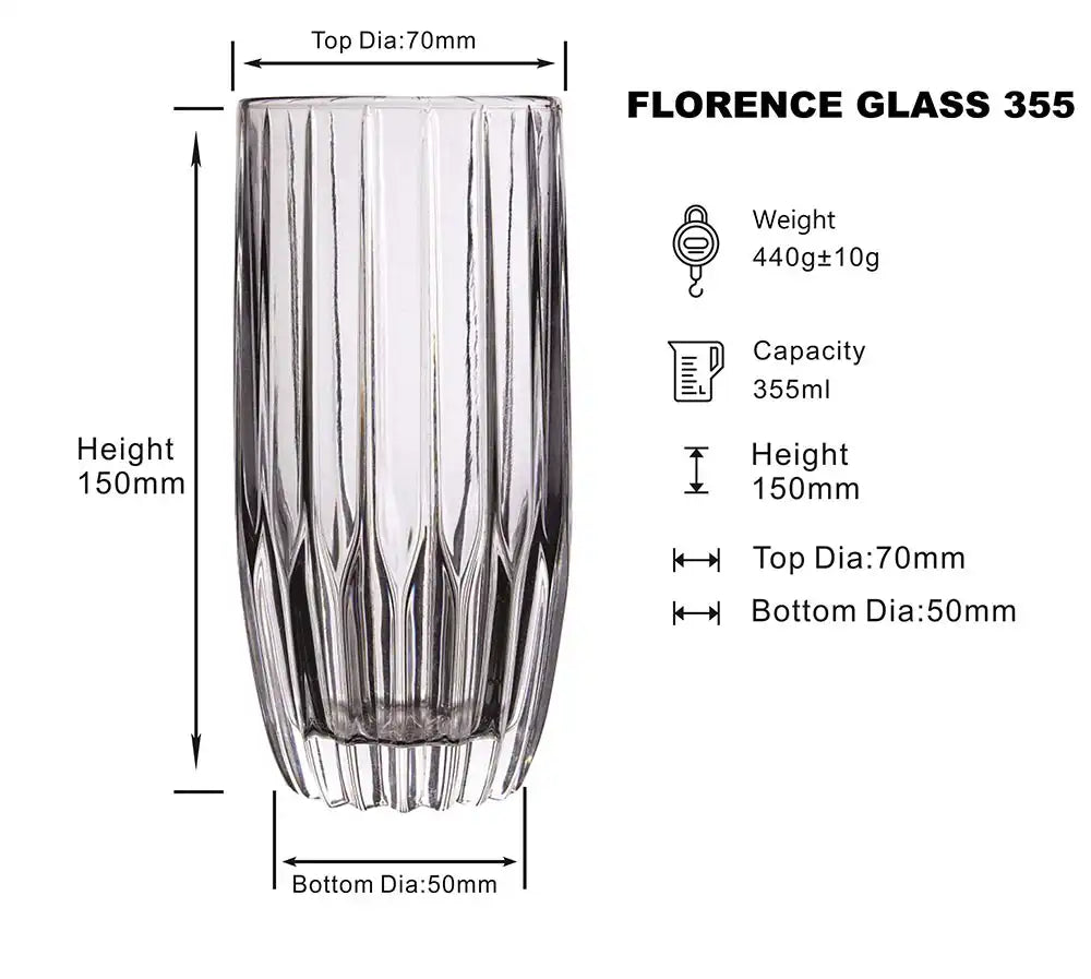 Dubblin Florence Mocktail Glass Set 355 ml