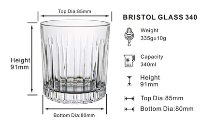 Dubblin Bristol Whiskey Glass Set 340 ml