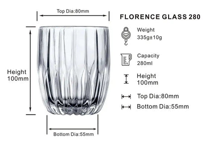 Dubblin Florence Whiskey Glass Set 280 ml