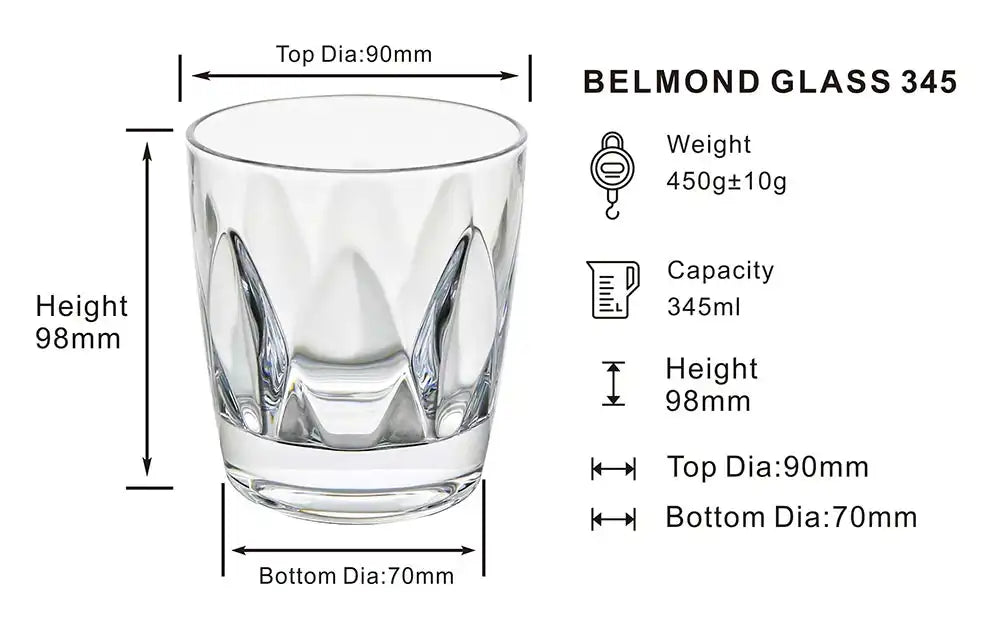 Dubblin Belmond Whiskey Glass Set 345 ml