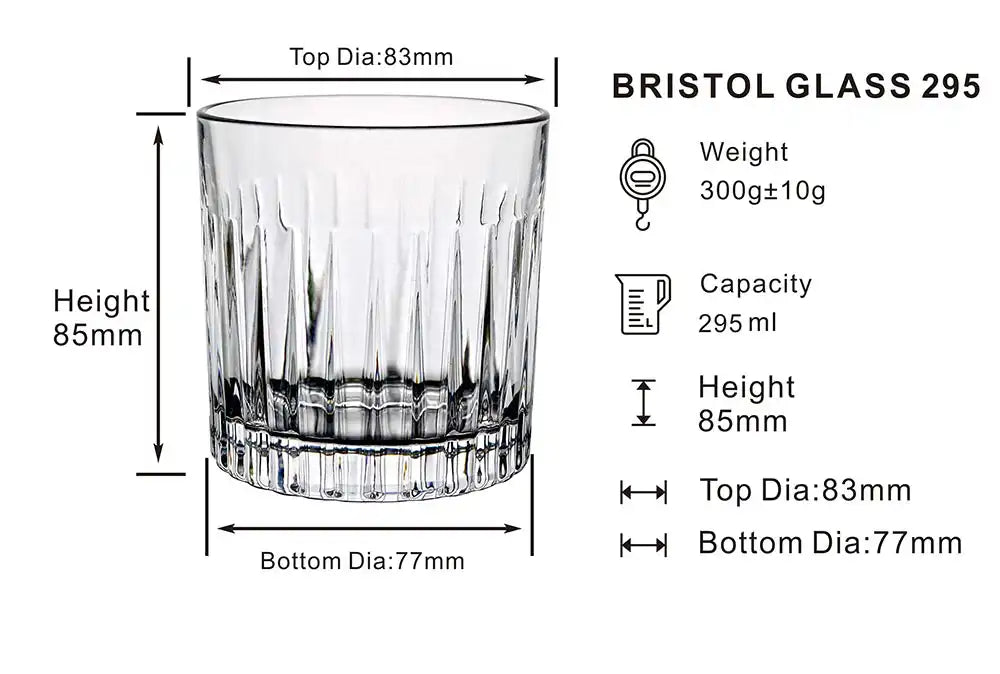 Dubblin Bristol Whiskey Glass Set 295 ml
