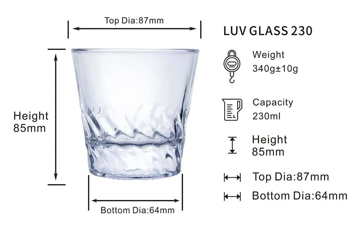 Dubblin Luv Whiskey Glass Set 230 ml