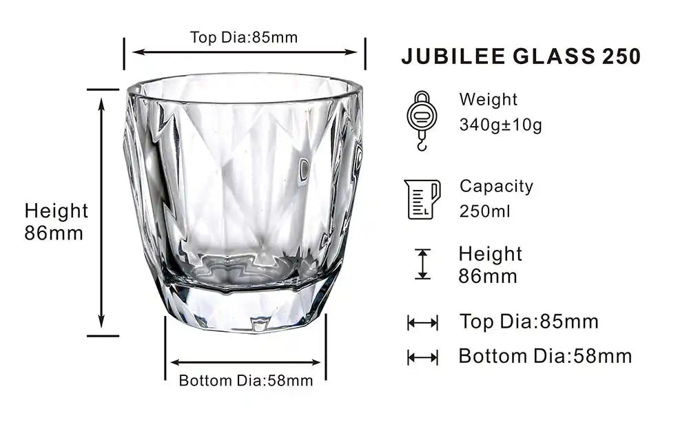 Dubblin Jubilee Whiskey Glass Set 250 ml