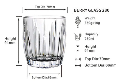 Dubblin Berry Whiskey Glass Set 280 ml