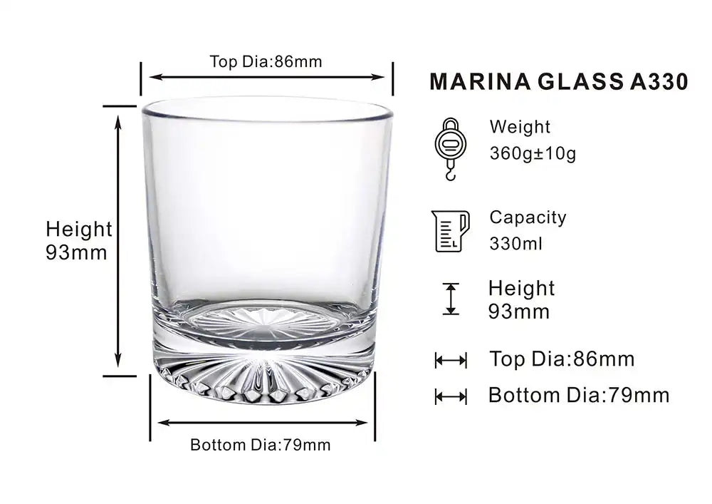 Dubblin Marina A Whiskey Glass Set 330 ml