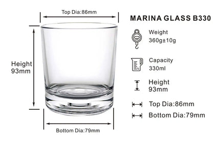 Dubblin Marina B Whiskey Glass Set 330 ml