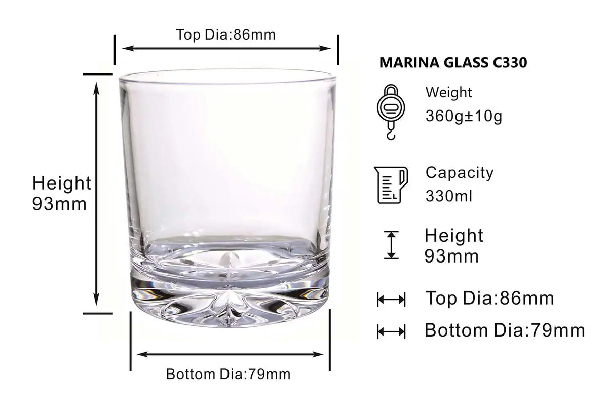 Dubblin Marina C Whiskey Glass Set 330 ml