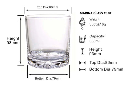 Dubblin Marina C Whiskey Glass Set 330 ml
