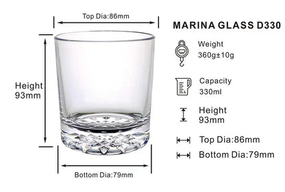Dubblin Marina D Whiskey Glass Set 330 ml