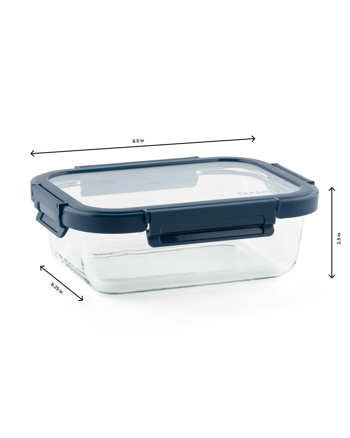 Dubblin Keep In Glass Rectangle Glass Container 1040 ml
