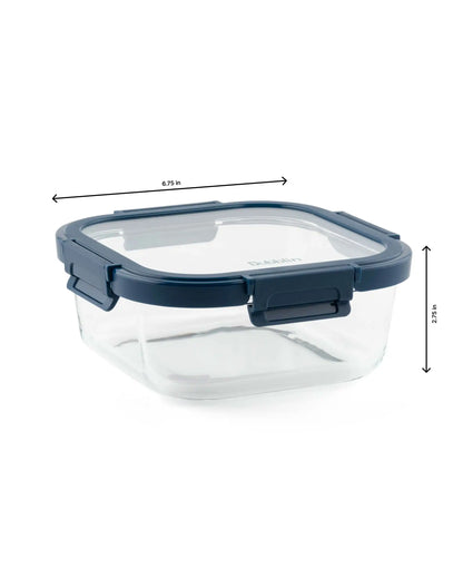 Dubblin Keep In Glass Square Glass Container 1100 ml