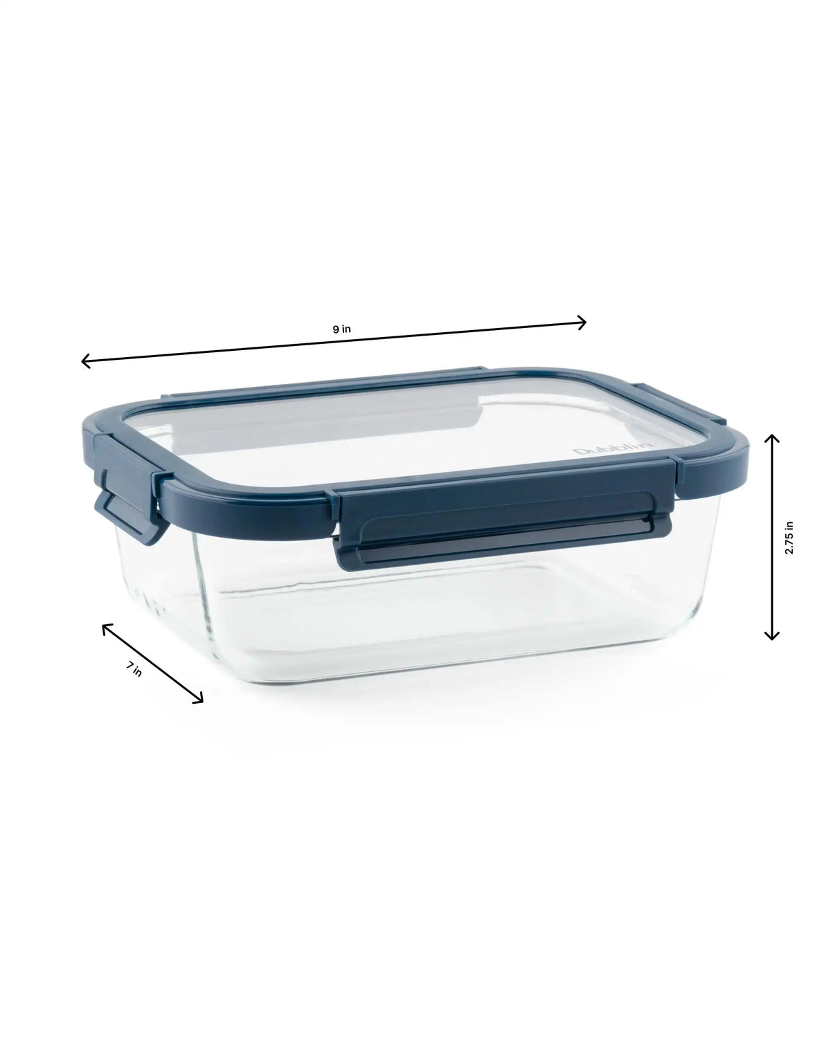 Dubblin Keep In Glass Rectangle Glass Container 1500 ml