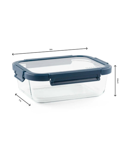 Dubblin Keep In Glass Rectangle Glass Container 1500 ml