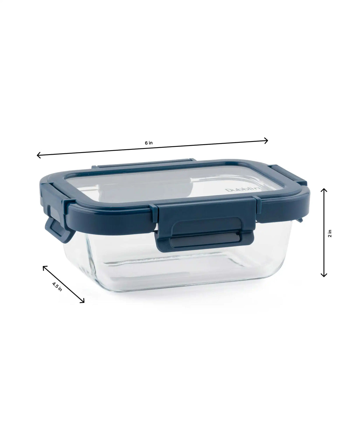Dubblin Keep In Glass Rectangle Glass Container 370 ml
