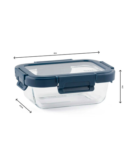 Dubblin Keep In Glass Rectangle Glass Container 370 ml