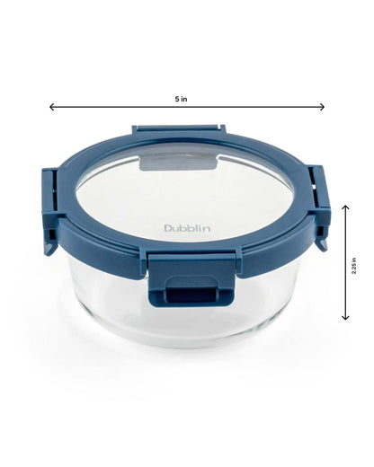 Dubblin Keep In Glass Round Glass Container 390 ml