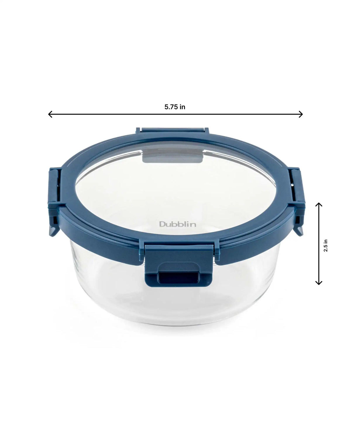Dubblin Keep In Glass Round Glass Container 640 ml