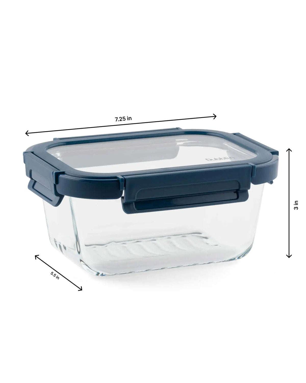 Dubblin Keep In Glass Deep Rectangle Glass Container 800 ml