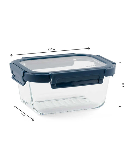 Dubblin Keep In Glass Deep Rectangle Glass Container 800 ml