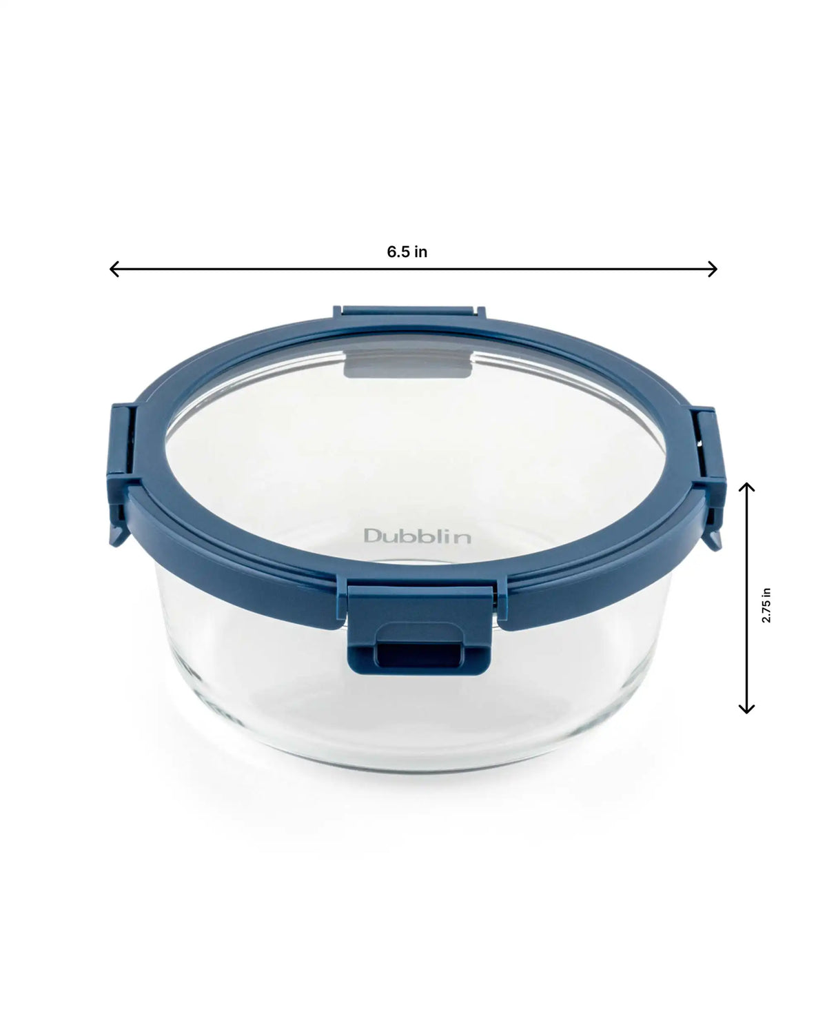 Dubblin Keep In Glass Round Glass Container 970 ml