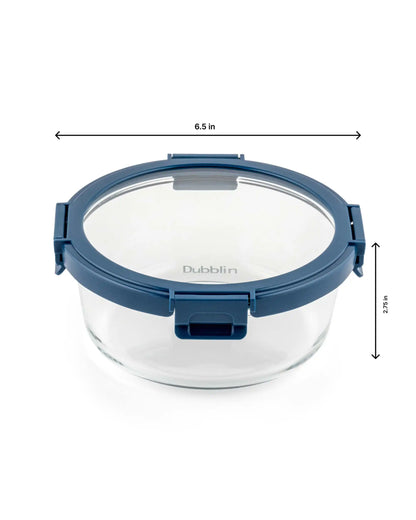 Dubblin Keep In Glass Round Glass Container 970 ml
