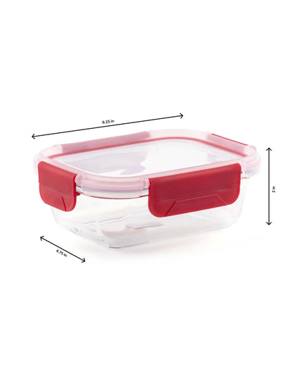 Dubblin Lock Me Up Rectangle Glass Container 370 ml