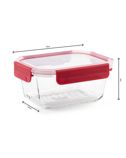 Dubblin Lock Me Up Deep Rectangle Glass Container 800 ml
