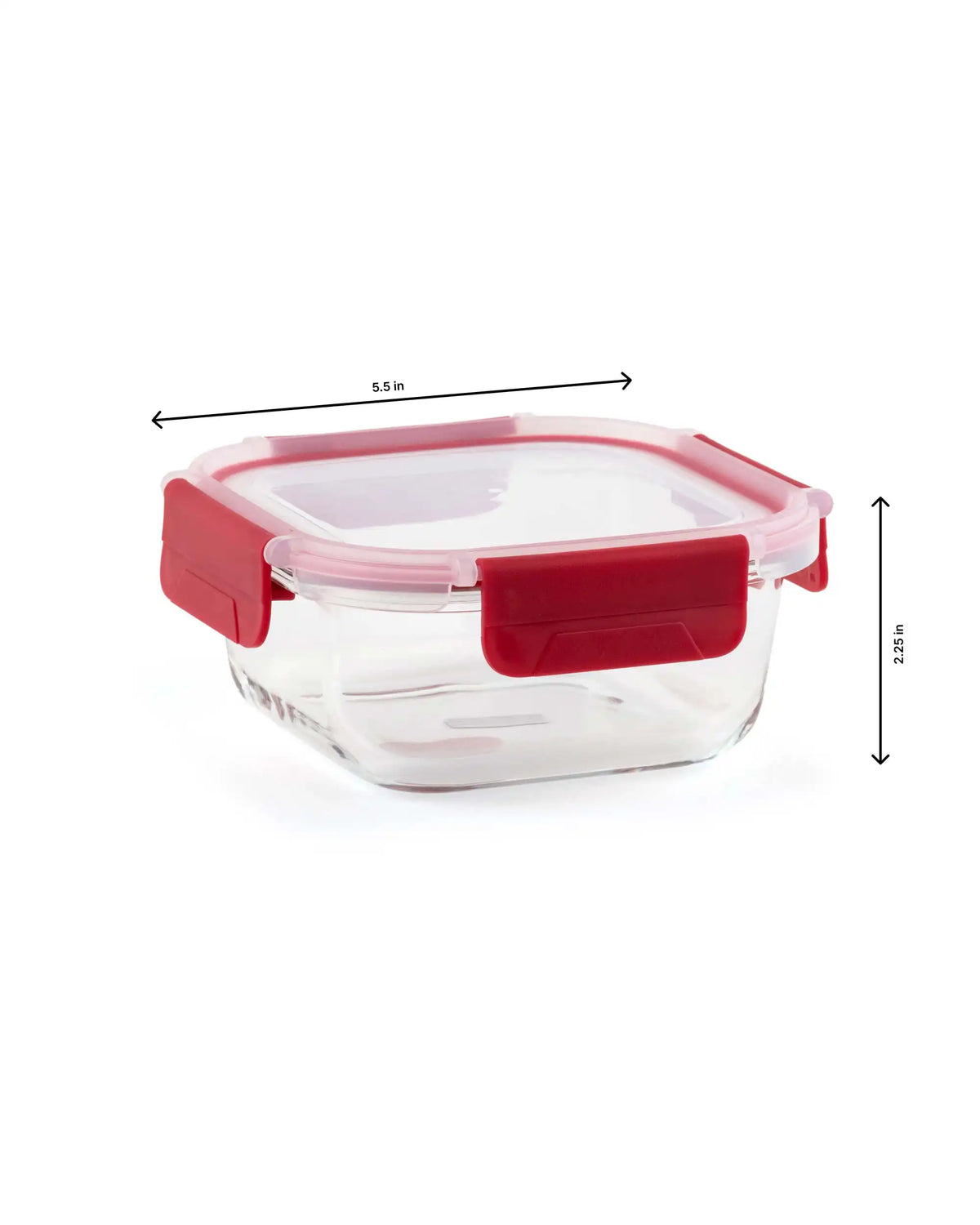 Dubblin Lock Me Up Square Glass Container 530 ml