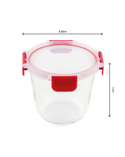 Dubblin Lock Me Up Deep Round Glass Container 700 ml
