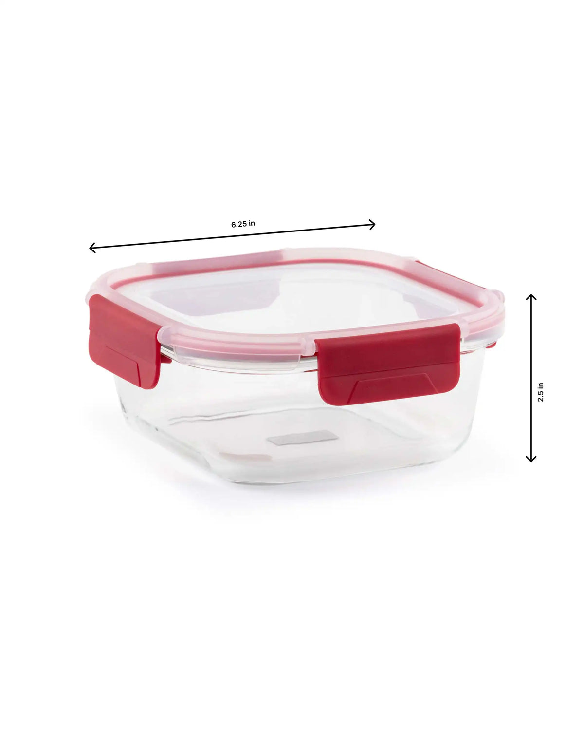 Dubblin Lock Me Up Square Glass Container 800 ml