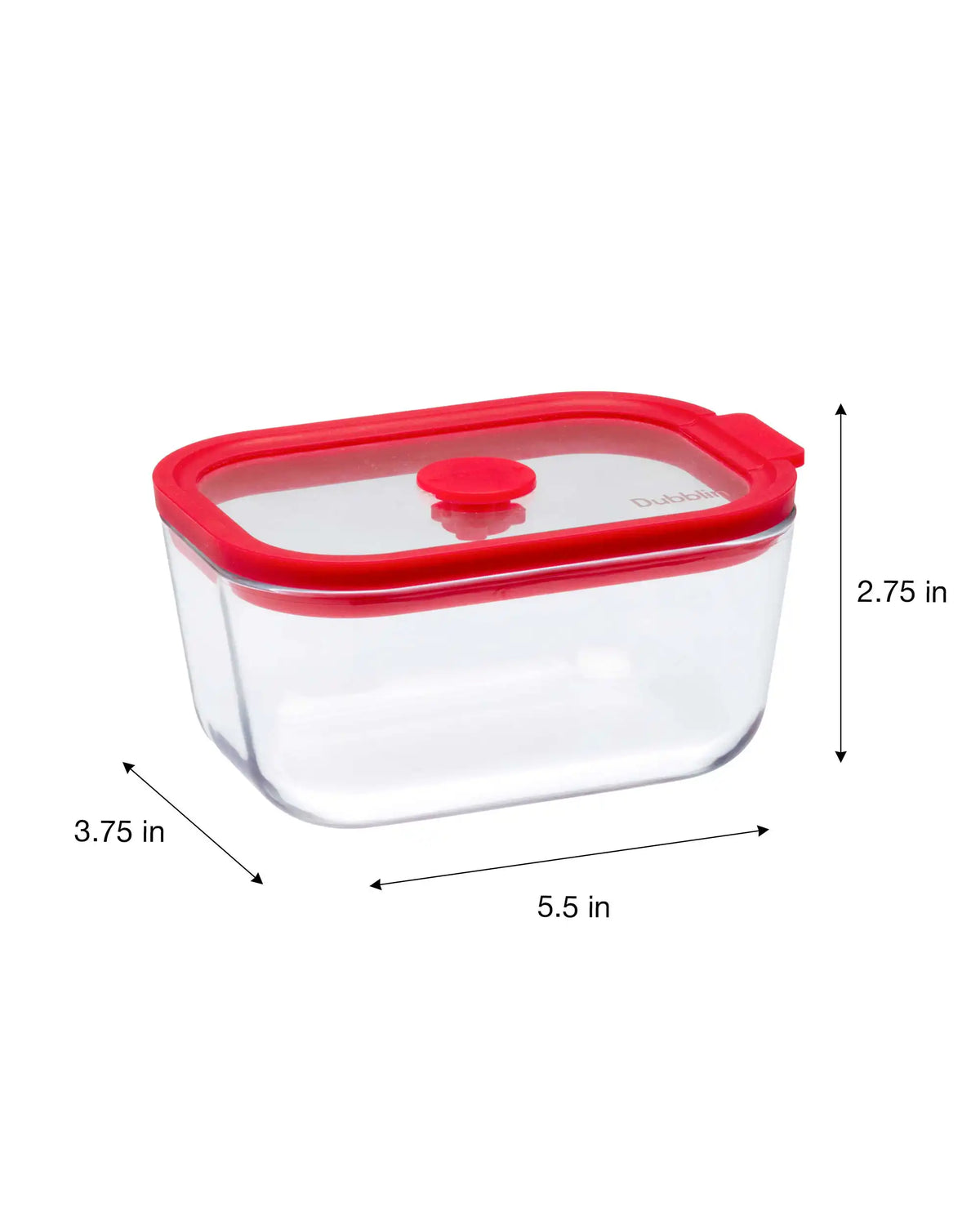 Dubblin Grace Borosilicate Glass Baking Dish with Lid 470 ml