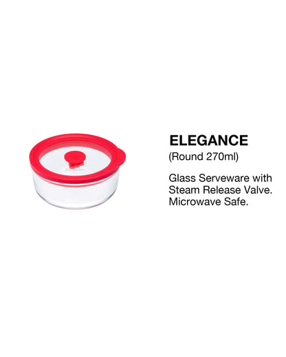 Dubblin Elegance Borosilicate Glass Baking Dish with Lid 270 ml