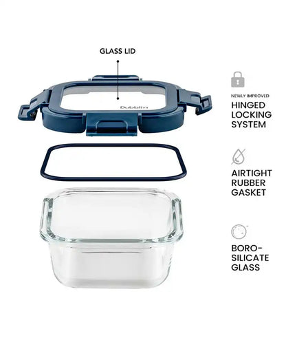 Dubblin Elite Glass Lunch Box Set of 4