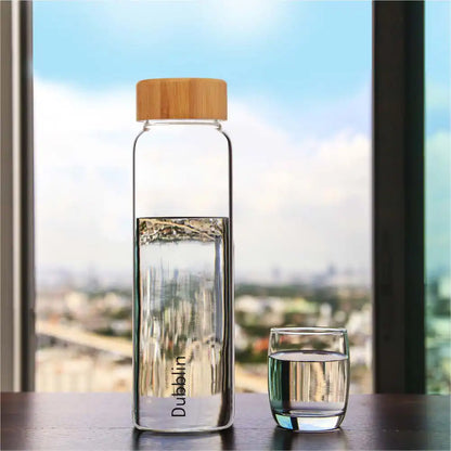 Dubblin Bamboo Glass Water Bottle 1000 ml