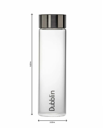 Dubblin Freeze Glass Water Bottle 600 ml