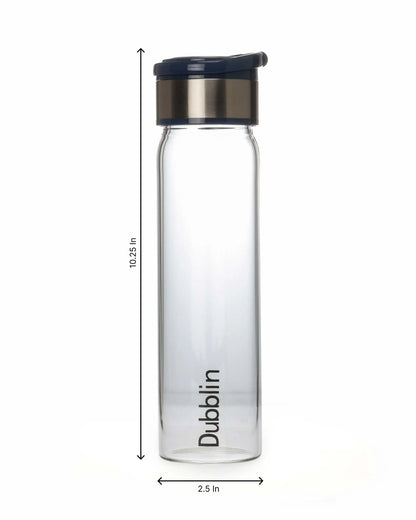 Dubblin Pool Glass Water Bottle 600 ml