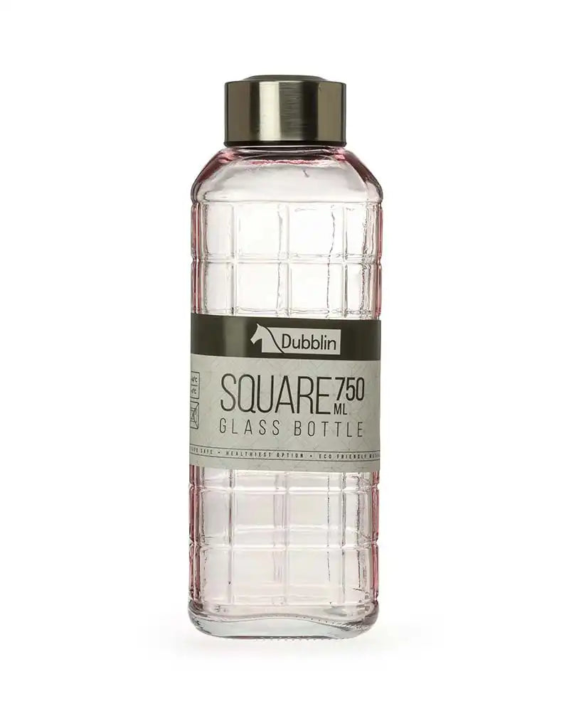 Dubblin Square Glass Water Bottle 750 ml